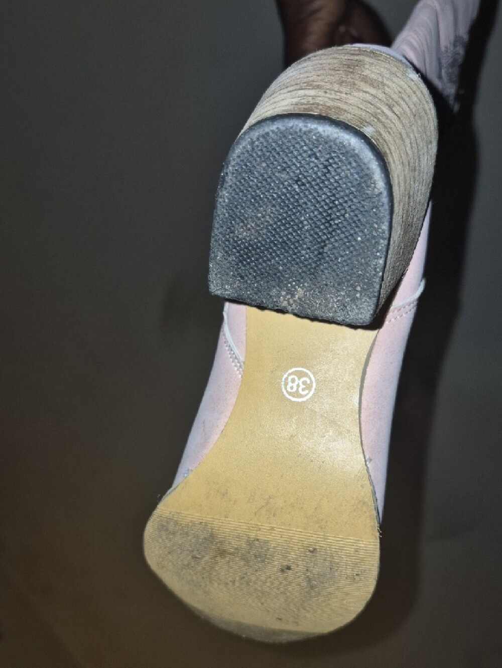 Suede Pink Western  Boot with Embroidered Detail - Picture 3 of 10